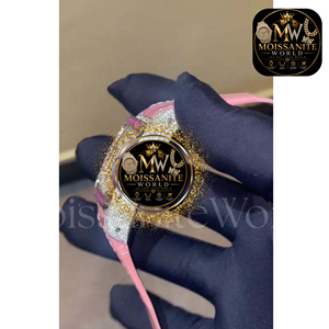 Reloj Mecánico de Esfera Cuadrada, Caja en Tono Rosa, Correa de Cuero Rosa de 20 mm, Bisel de Cristal Analógico, Reloj de Pulsera Elegante - Product Image 2
