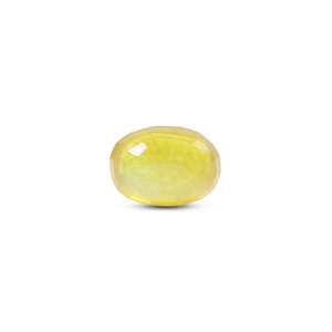 Loose 7.45 Carat Oval Cut Synthetic Yellow Sapphire Gemstone for Fine Jewelry - Product Image 2
