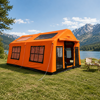 Tente gonflable à ouverture rapide, design stable, housse de protection contre la pluie en tissu, ouverture large, pour le camping en plein air