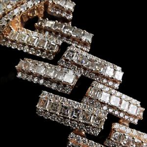Best Price Jewelux IGI Certified <b>Statement</b> <b>Necklace</b> 925 Silver Black Rhodium Moissanite Cushion Cut Geometric Bead Chain - Product Image 4