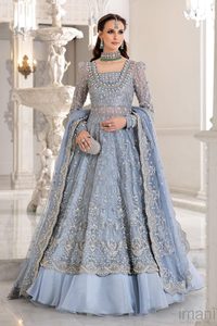 Bridal Wedding Pakistani Semi <b>Dresses</b> LehengaCholi for Women in Lavisa Style with Chunni - Product Image 4