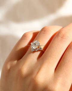 IGI/GIA Lab Grown Vintage 14K oro amarillo Unisex boda/anillo de compromiso corte ovalado diamante perfecto regalo de fiesta de aniversario - Product Image 2