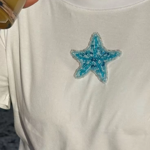 Top bordado con cuentas de verano, diseño zen asiático hecho a mano, sin mangas, para bautizo y regalo de aniversario - Product Image 1