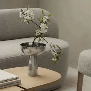 Jarrón de Metal de Lujo para Exportación, Jarrón de Metal Alto Hecho a Mano para Exhibición Interior en el Suelo, para Compradores Mayoristas - Product Image 5