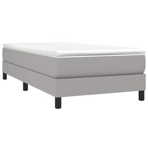 Struttura letto in tessuto grigio chiaro, design elegante e moderno - Product Image 3