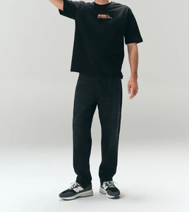 เสื้อยืดผู้ชายผู้หญิงฤดูร้อนแบบยูนิเซ็กซ์ ผ้าฝ้าย 100% สกรีนโลโก้ตามสั่ง พิมพ์ลายกราฟิกนามธรรมเต็มตัว ทรงโอเวอร์ไซส์ - Product Image 2