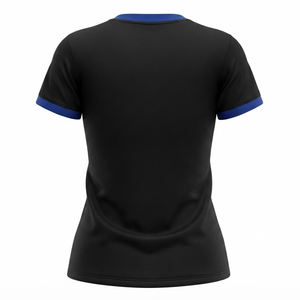 T-shirt grec personnalisé avec logo des sororités, noir et bleu, coupe oversize, sérigraphie écologique, style hip-hop, haute qualité - Product Image 4