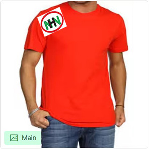 Camiseta de Cuello Redondo para Hombre, Manga Corta, 100% Algodón, Tejido de Punto, Estampado Serigrafiado, Sólida, Ecológica, Transpirable, de Secado Rápido, Informal, 180g, Corte Regular - Product Image 4