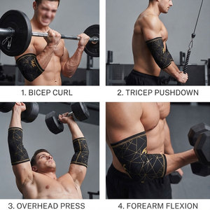 Manchons de coude en néoprène athlétiques conçus pour la musculation, favorisant la mobilité naturelle, résistance durable, pour entraînements intensifs - Product Image 6