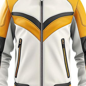 Nueva Chaqueta de Motociclista para Hombre, Elegante, de Cuero Genuino y Lona, con Cuello Alto, de Secado Rápido, Transpirable, Estampada, para Invierno - Product Image 5