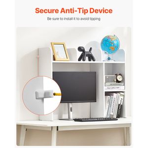 Organizador de Escritorio de Madera de 2 Niveles, 37.2'' x 9.5'' x 28.9'', Estante de Almacenamiento para Oficina y Exhibición de Libros - Product Image 2