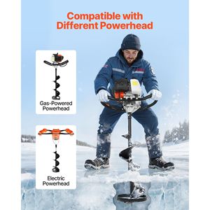 Punta per Trivella da Ghiaccio in Acciaio ad Alta Resistenza da 8 Pollici, Resistente alle Intemperie, Ricambio a Spirale per Attrezzi e Accessori da Pesca sul Ghiaccio - Product Image 2
