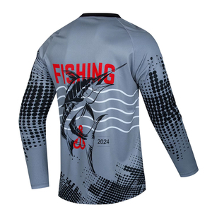 Chemise de pêche de haute qualité UPF 50 respirante, couleur unie, manches longues pour homme, avec impression de logo personnalisé, service OEM - Product Image 2