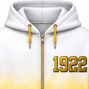 Sweat-shirt à capuche oversize Sigma Gamma Rho pour femme, motif tie-dye blanc et or, style décontracté et personnalisé pour sororité grecque - Product Image 5