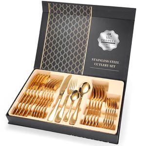 Royal Mirror Polish 24PCS Stainless Steel Flatware Set with <b>Gift</b> <b>Box</b> Premium Cutlery Dining Collection - Product Image 3