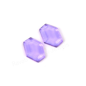 High Quality Purple Amethyst Hexagon Shape Step Cut High Polish 10x16mm Loose Cabochon Gemstone Jewelry Making Pendant Earring - Product Image 3