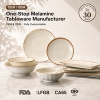 Bol en mélamine plastique de 5,5 pouces, rond, pour riz, nouilles, céréales, yaourt, style vintage unique, effet four, incassable, vaisselle pour restaurant