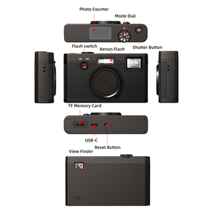 Appareil photo numérique CMOS 8MP sans écran avec flash Xénon, idéal pour le camping, les fêtes, les voyages et les activités de plein air – Vente en gros usine - Product Image 6