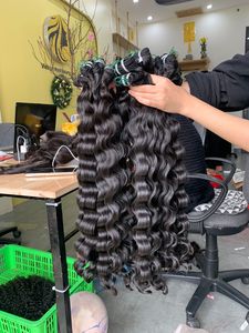 Livraison mondiale courte longueur Remy cheveux trame plusieurs donneurs océan vague Machine prix de gros - Product Image 3