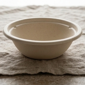 32 OZ Unbleached Bagasse Cake Bowl Compostable Disposable Microwave-safe Eco-friendly Sugarcane Fiber Food <b>Container</b> for - Product Image 3