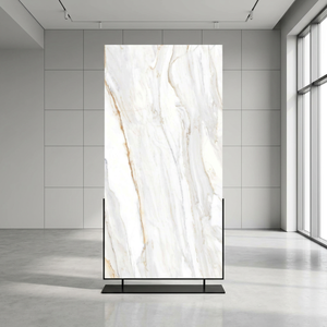 แผ่นหินเผาสีขาวขัดเงา Brillano Angelo ขนาด 1600x3200 มม. หนา 12 มม. สำหรับตกแต่งภายในหรูหราและพื้นที่รับประทานอาหารกลางแจ้ง - Product Image 5