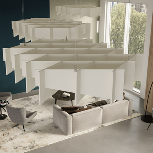 Deflectores de techo acústicos de poliéster de fieltro de diseño moderno, deflectores de techo acústicos PET para sala de estar, <span class=keywords><strong>Hotel</strong></span>, pasillo, almacén, gimnasio - Product Image 2