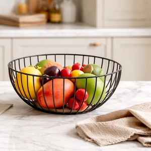 Fruit Organizer <b>Basket</b> <b>Vegetable</b> <b>Storage</b> <b>Basket</b> Breathable Fruit Bowl Open Air Fruit Holder Countertop <b>Storage</b> Bowl Multipurpose - Product Image 1