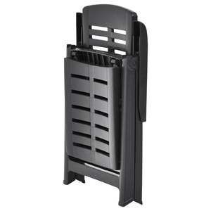 Lettino Prendisole Pieghevole in Plastica Antracite Regolabile, Comodo Lettino da Esterno - Product Image 6