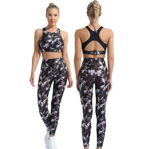 Ensemble de yoga pour femmes : soutien-gorge de sport et short taille haute à bretelles réglables, en Spandex/Polyester écologique, séchage rapide - Product Image 5