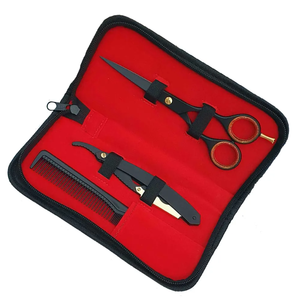 Kit de Tijeras de Peluquería de Alta Calidad en Color Plateado, 6 Piezas, Hermosos Kits de Peluquería con Estuche de Cuero con Cierre - Product Image 4