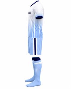 Tenue d'équipe de football professionnelle, impression par sublimation, respirante, 100% polyester, manches courtes, taille élastique, logo personnalisé, coupe athlétique - Product Image 5