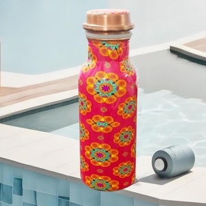 Botella de Agua de Cobre con Diseño de Mapa Vintage, Termo Portátil de Viaje con Tapa - Product Image 3