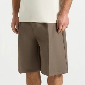 Shorts Bermuda Oxford pour Homme, Couleur Unie, Taille Mi-Haute, Fermeture à Cordon, Décontracté, Sport, Gym, Course à Pied, Séchage Rapide, 100% Coton avec Poches - Product Image 4