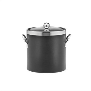 Hammered Matte Gold Ice Bucket With Lid And Handle Double Wall Insulated Wine Beer Cooler <b>Metal</b> <b>Tub</b> For Home Bar - Product Image 3