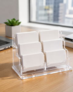 Clear Acrylic Business Card Holder for Desk Transparent Name Card Holder <b>Display</b> Stand Lucite Countertop Desk Organizer - Product Image 1