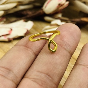 Best Product Minimalist Infinity <b>Ring</b> Boho Brass <b>Ring</b> For Women 18K Gold Plated Simple <b>Cross</b> Design For Wholesale/OEM/ODM - Product Image 3