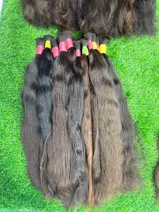 Extensiones de Cabello Humano Natural Remy Virgen Indio, Largas, Negras, 100% Densidad, Logotipo Personalizable, Trama Única, Embalaje a Granel - Product Image 2