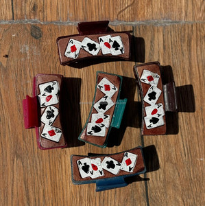 Nueva llegada al por mayor estilo occidental grabado pinzas para el pelo de cuero genuino accesorios para el cabello para mujeres - Product Image 2