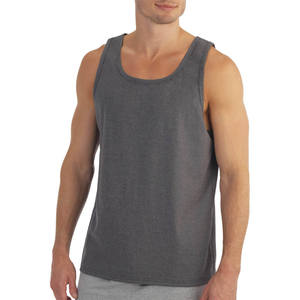 Men's Gym <b>Workout</b> <b>Tank</b> <b>Top</b> Singlet Custom Design Fitness 100% Cotton Breathable Quick Dry Knitted Eco-Friendly Embroidery - Product Image 4