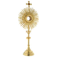 Monstrance en laiton de qualité supérieure, monstrance royale en laiton, monstrance sacrée pour la liturgie catholique, les cérémonies d'église et la présentation sacrée