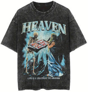 T-shirt personnalisé à manches courtes pour homme et femme, style streetwear décontracté, esthétique sombre et effrayante, printemps été automne - Product Image 1