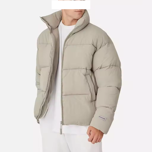 Chaqueta acolchada de poliéster y algodón 100% para hombre, nuevo estilo, ultraligero, ropa de invierno de calle alta, cuello levantado con capucha, bombardero acogedor - Product Image 5
