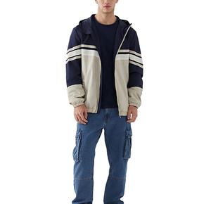 เสื้อแจ็คเก็ตกันลมสะท้อนแสงสำหรับผู้ชาย พิมพ์โลโก้ตามสั่ง ขายส่ง ผลิตจากโพลีเอสเตอร์ มีฮู้ด ซิป ป้องกันลม เหมาะสำหรับฤดูร้อน - Product Image 4