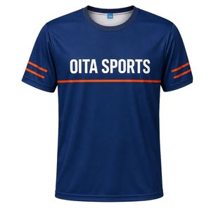 Men Blue Hockey Activewear Tee <b>Polyester</b> Sports <b>Shirt</b> Athletic Training Wear Team Uniform Outdoor Match Apparel Performance - Product Image 1