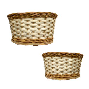 Cesta de Mimbre para Guardar Pan con Base de Madera, Artesanía Vietnamita, Decoración para Mesa de Comedor - Product Image 1