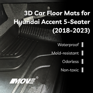 Pour Hyundai pour Accent 2018 + Custom Fit tous temps TPE revêtements de sol inodore haute qualité tapis de véhicule antidérapants livraison rapide - Product Image 5
