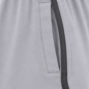 Light <b>Grey</b> <b>Women</b> Athletic Running <b>Shorts</b> With Black Piping Elastic Waist Drawstring Side Pocket Gym Workout Active Wear <b>Shorts</b> - Product Image 6