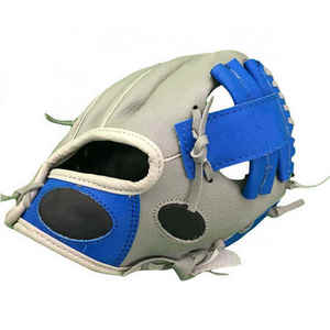 Warpro Industry <b>Blue</b> Synthetic Insulated Split Finger Baseball Glove Left-handed H-Web Hook Loop Closure Adult Non-Slip Catcher - Product Image 3