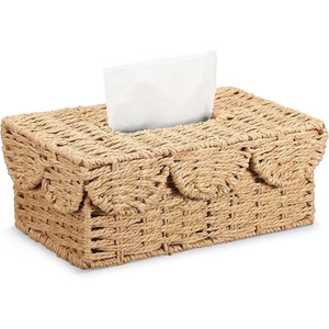 High Quality Set 2 Rope Paper <b>Box</b> <b>Storage</b> Basket Colorful OEM Designs Customize Made in Vietnam Factory HNH Craft - Product Image 3