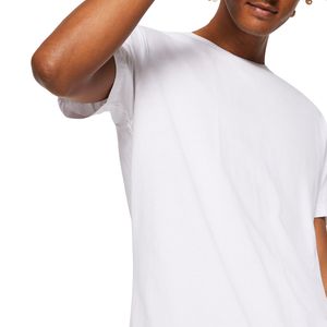 T-shirt col rond en coton épais personnalisé, vente en gros OEM ODM, grande taille, pour homme, décontracté, avec logo, style streetwear - Product Image 1